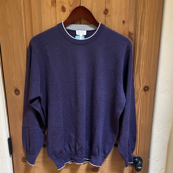 Brioni Men's Deep Purple Crewneck Sweater - Picture 1 of 5